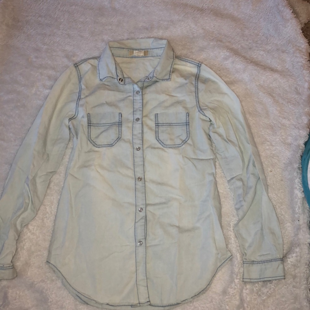Long sleeve denim button up